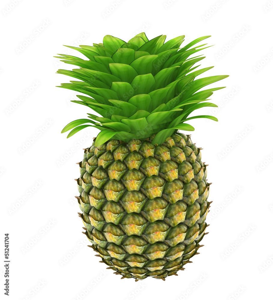Pineapple isolated on a white background Pineapple isolated on a white background