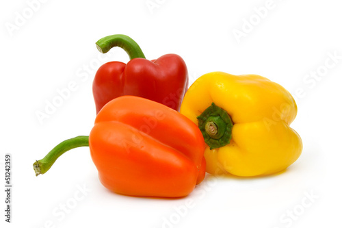 Drei Paprika Schoten