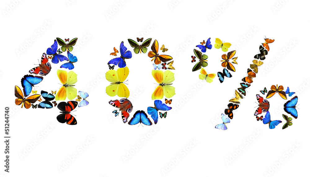 40 Prozent - Schmetterlinge