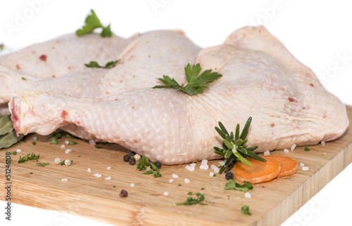 Raw Chicken Meat (on white)