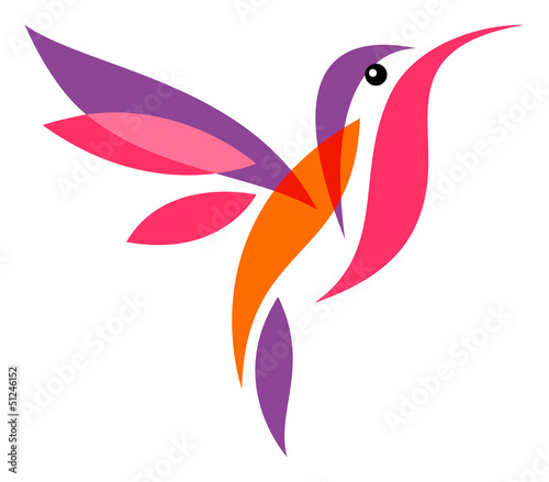 Stylized hummingbird