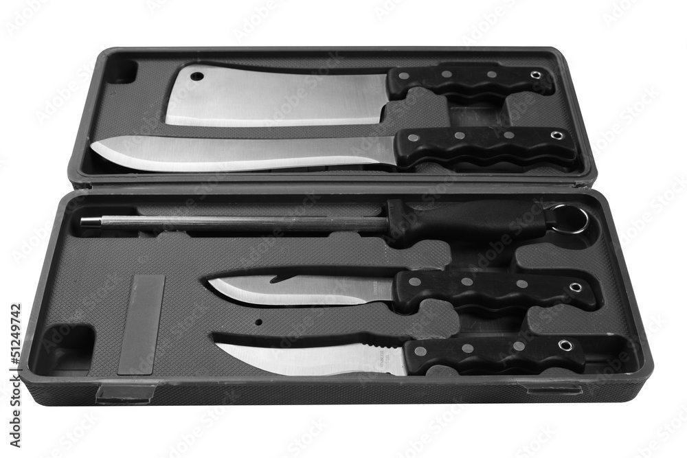 Fototapeta premium Butcher knife tools. Isolated