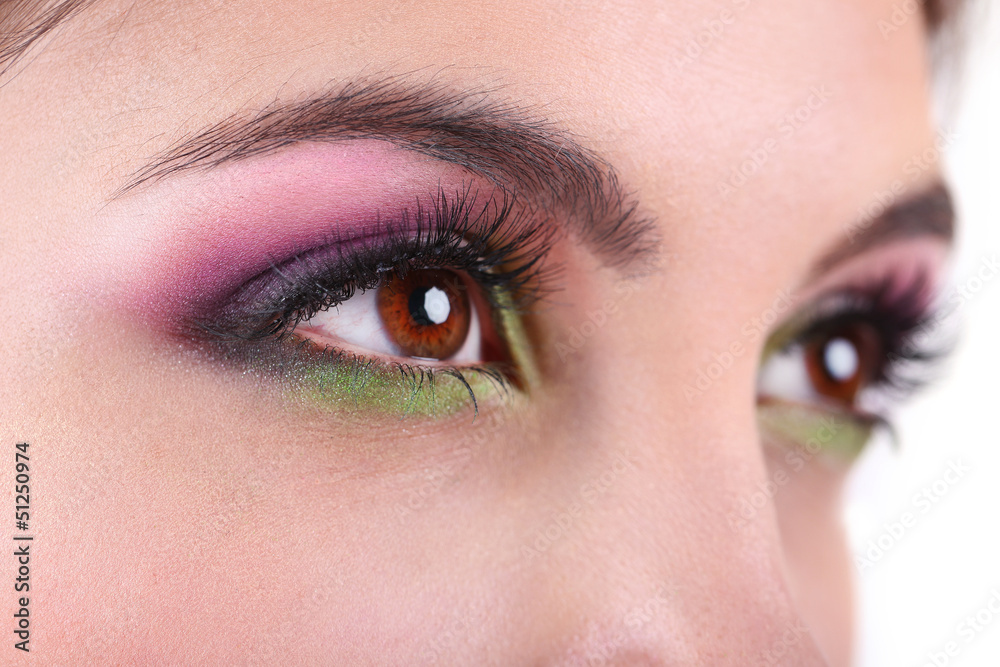 Beautiful female eyes with bright make-up Beautiful female eyes with bright make-up