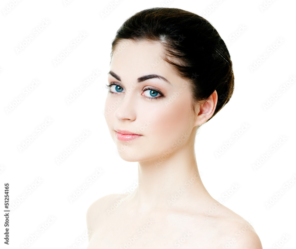 young beautiful brunette. perfect skin. young beautiful brunette. perfect skin.