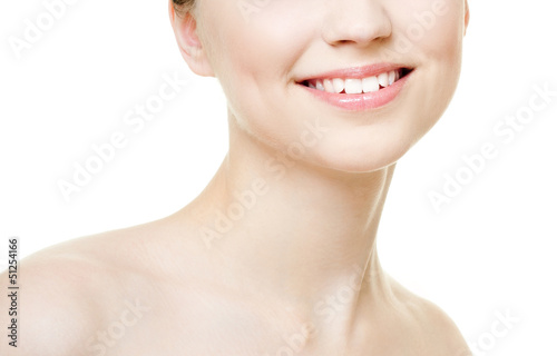 Beautiful smile of a young woman