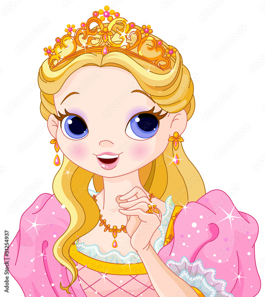 Beautiful princess vector de stock adobe stock