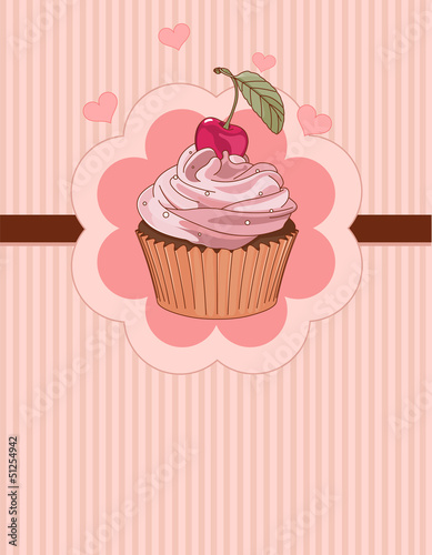 Beautiful cupcake place card