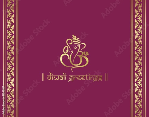 Ganesha, Hindu wedding card, royal Rajasthan, India