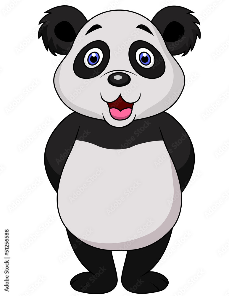 Fototapeta premium Cute panda cartoon