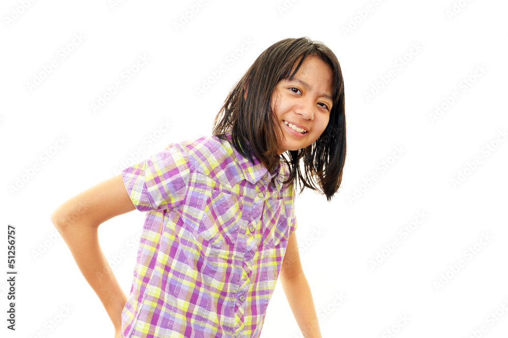 腰痛に悩む女の子