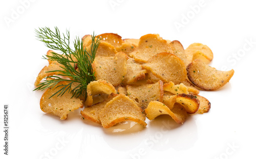 Bread crisps.