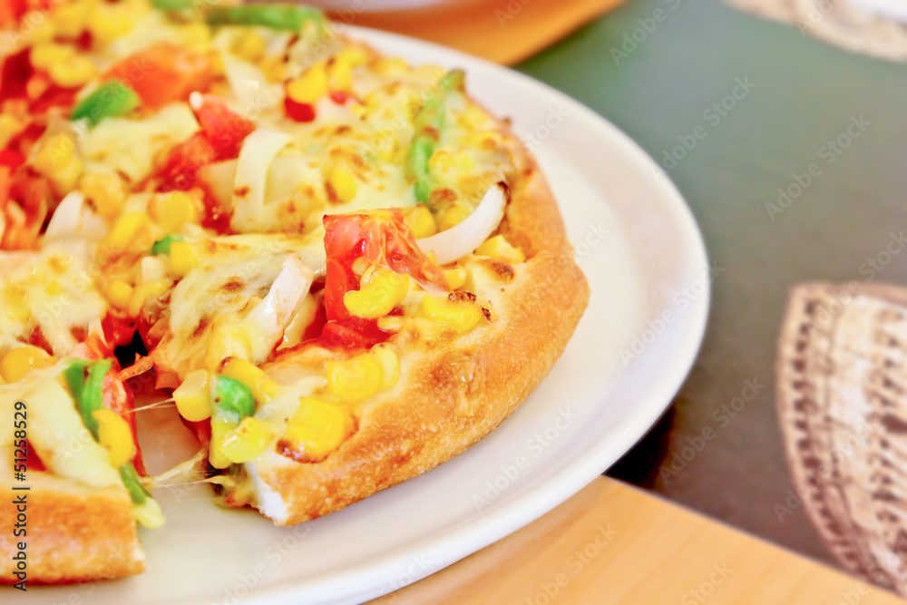 Closeup normal pizza Closeup normal pizza