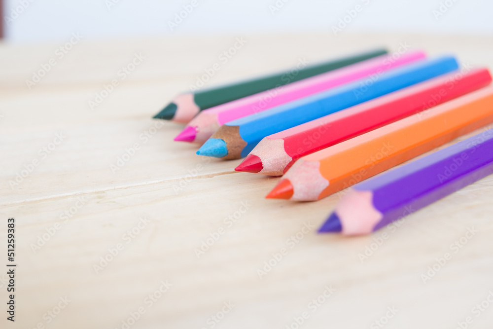 Fototapeta premium Set of color pencils