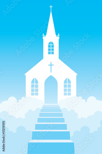 Church in clouds