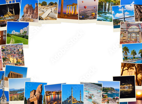Fototapeta Naklejka Na Ścianę i Meble -  Frame made of Turkey travel images