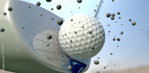 Golf Ball And Club Impact photo