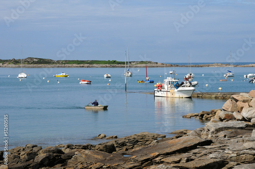 landscape of l Ile Grande in  Brittany photo