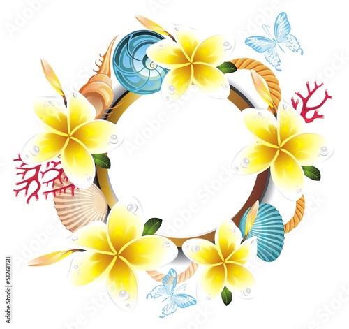 Summer background with butterfly