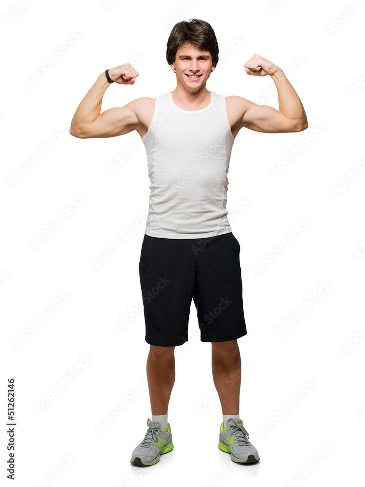 Young Man Showing His Muscles Young Man Showing His Muscles