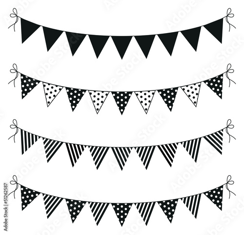 a set of four lines of bunting photo