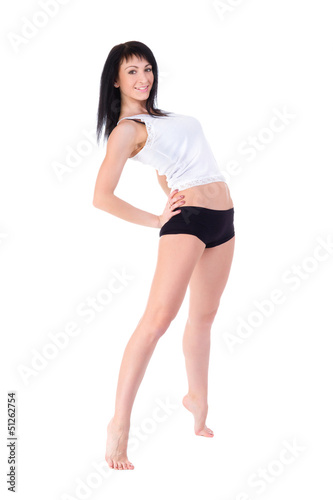 Young fitness woman doing exercise