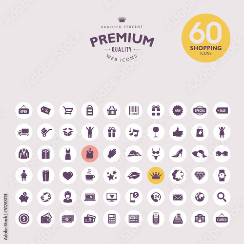 Set of shopping icons