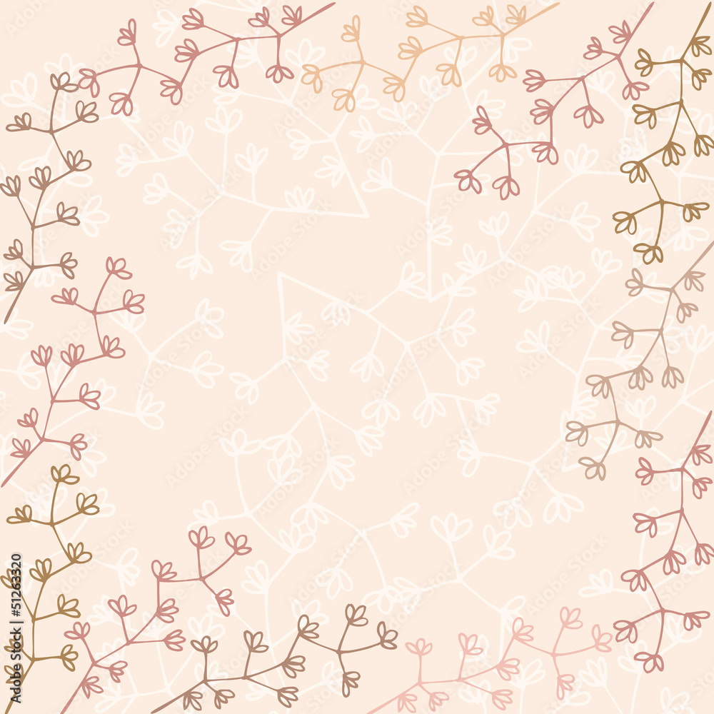 Frame of flowers with empty space Frame of flowers with empty space