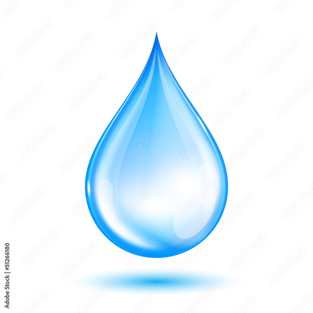 Blue shiny water drop Blue shiny water drop