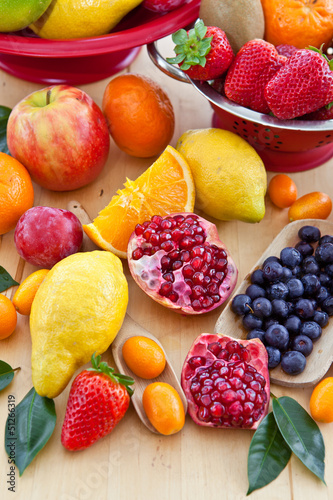 Various fresh fruits in plenty