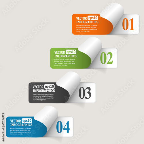 Abstract paper infografics