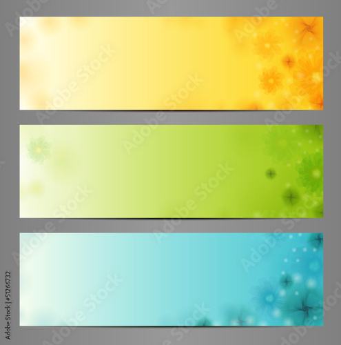 Abstract Flower Vector Background / Brochure Template / Banner