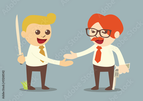 betrayal and trust in business, vector