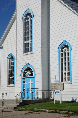 Quebec, the historical church of Baie Sainte Catherine photo