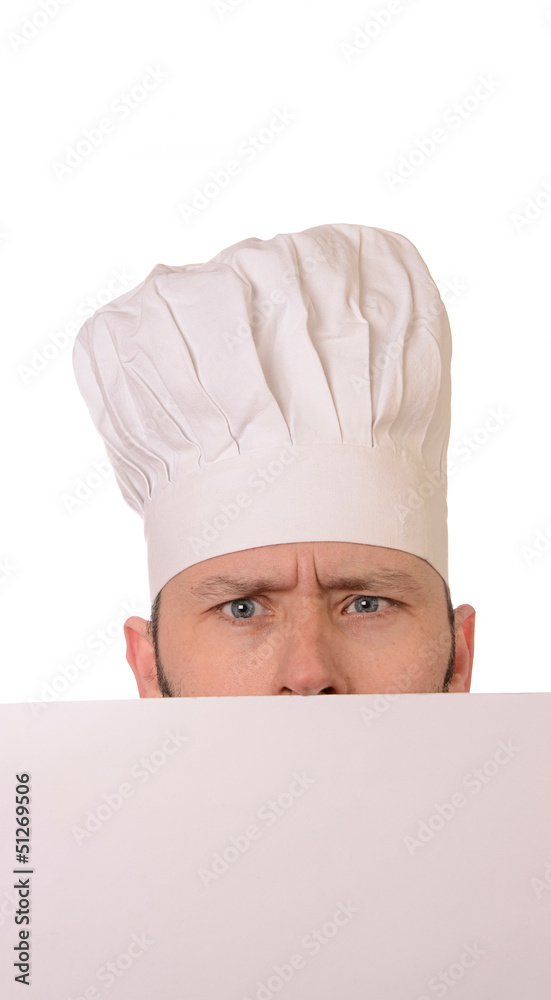 Chef with a board Chef with a board