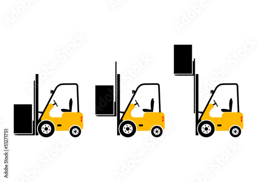 Forklift truck icons