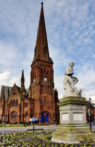 Greyfriars Church and Robbie Burns statue