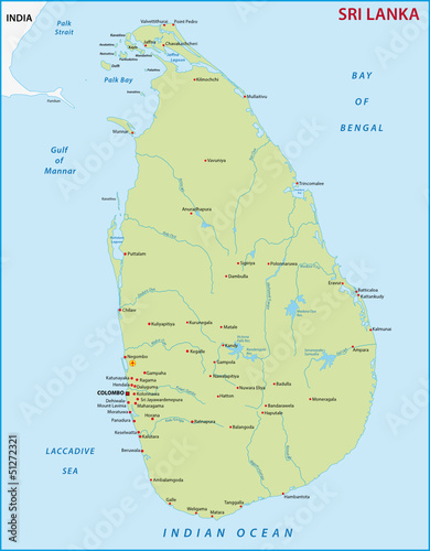 Sri Lanka map