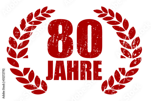 stempel, 80 JAHRE