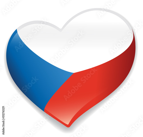 Czech heart vector