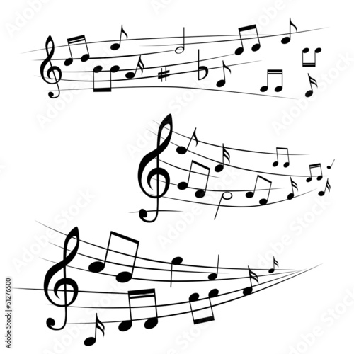 music notes on stave