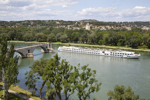 Fotografia Flusskreuzfahrt auf der Rhone in Avignon,Frankreich