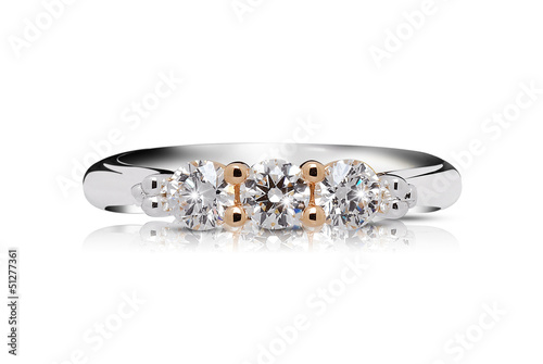 Obraz na płótnie Trilogy of jewels in a ring