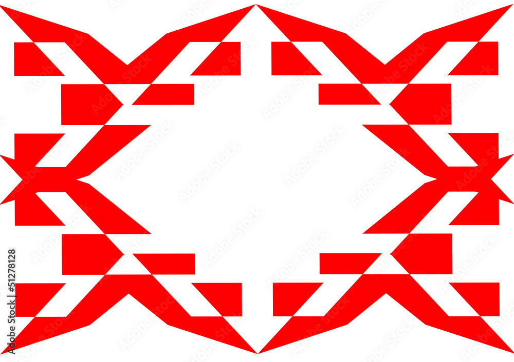 Obraz premium Pattern Red vektör halı deseni