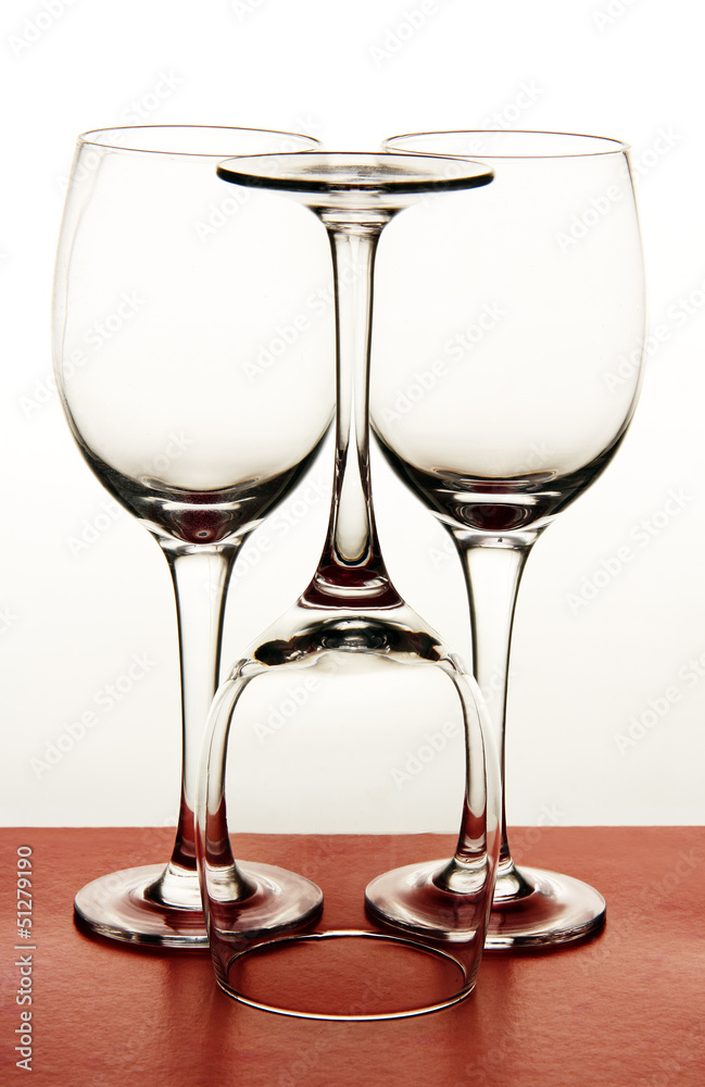 wine glasses on a colored background. wine glasses on a colored background.