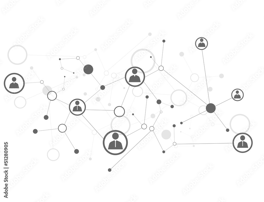 Network concept. Vector illustration. - obrazy, fototapety, plakaty 