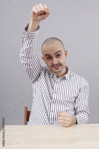 Man at desk photo