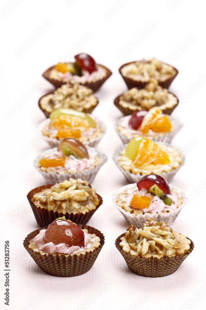 Cupcakes filled with fresh fruits. Cupcakes filled with fresh fruits.