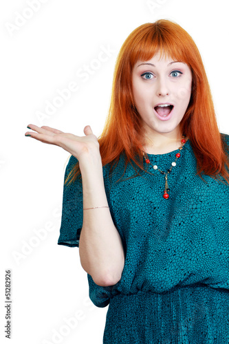 young woman expressing shock