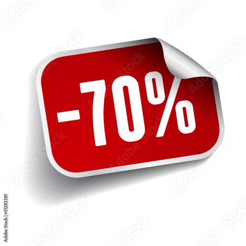 Sale percents label. Vector.