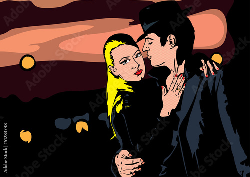 Women with men illustration